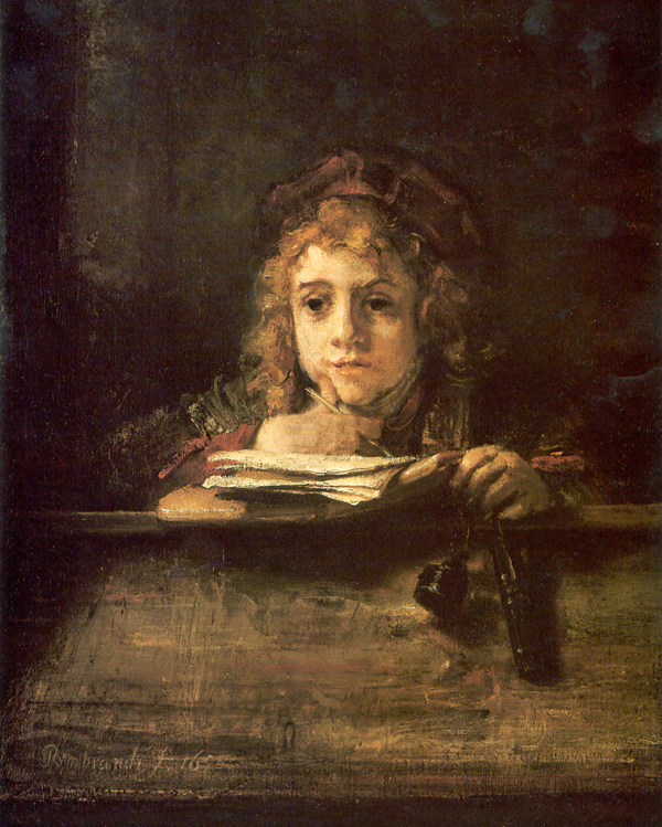 Rembrandts Sohn Titus am Schreibpult